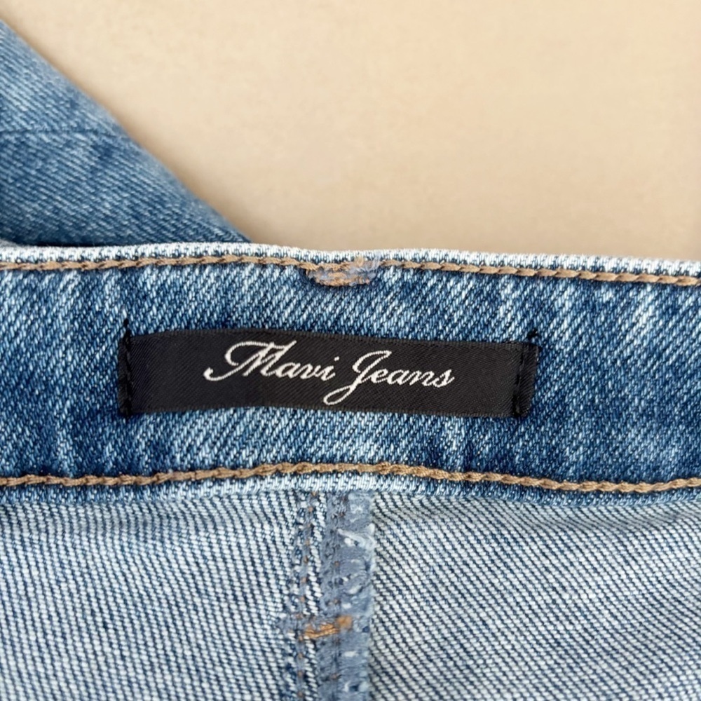 Mavi Cindy Mom Jeans High Rise Stretch Distressed Denim Ripped Knees 30 - Picture 8 of 14